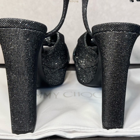 💰⬇️ JIMMY CHOO
Heloise Glitter Knot Platform heel
Women’s size EU 39 - Picture 4 of 14